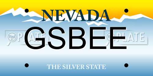 GSBEE Nevada License Plate