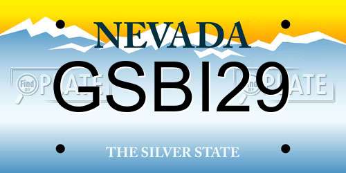 GSBI29 Nevada License Plate