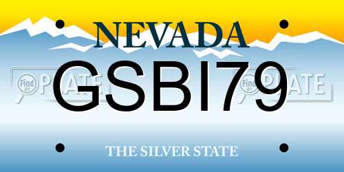 GSBI79 Nevada License Plate