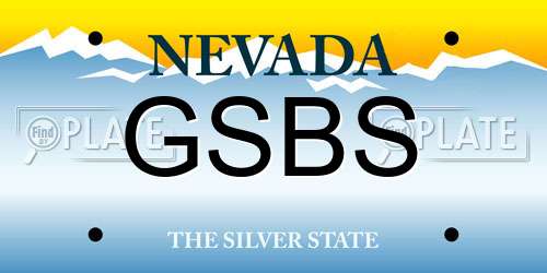 GSBS Nevada License Plate