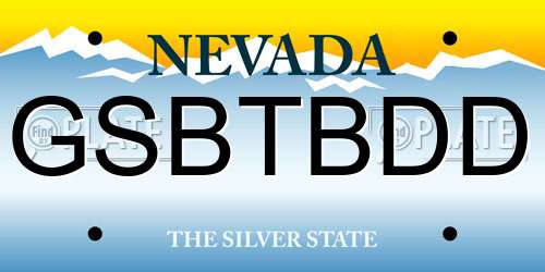 GSBTBDD Nevada License Plate