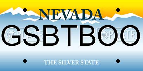 GSBTBOO Nevada License Plate