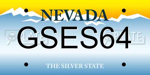 GSES64 Nevada License Plate