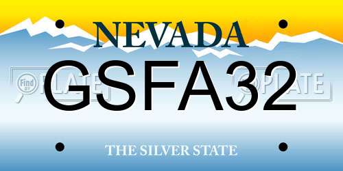 GSFA32 Nevada License Plate