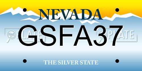 GSFA37 Nevada License Plate