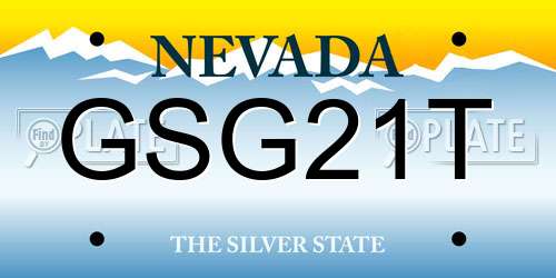 GSG21T Nevada License Plate