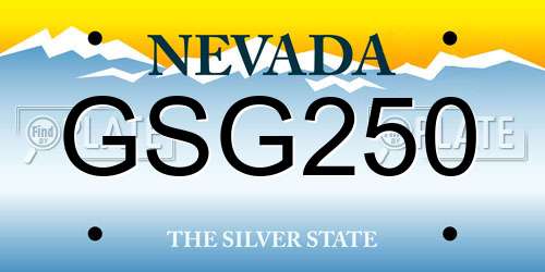 GSG250 Nevada License Plate