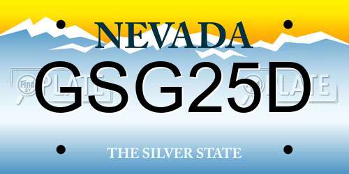 GSG25D Nevada License Plate