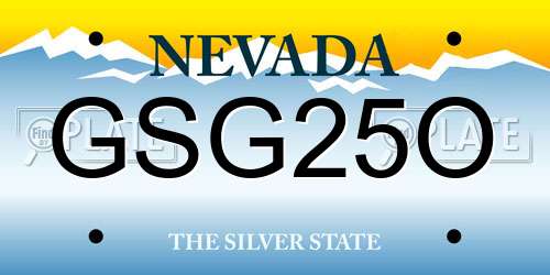 GSG25O Nevada License Plate