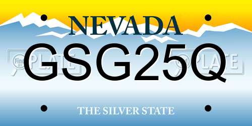 GSG25Q Nevada License Plate