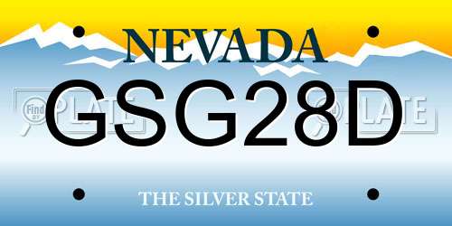 GSG28D Nevada License Plate