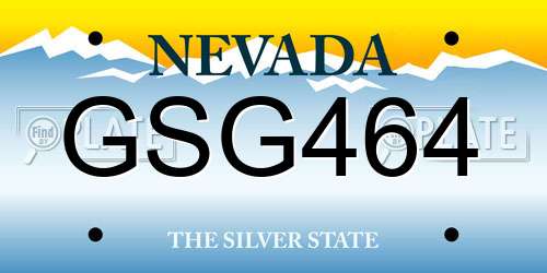 GSG464 Nevada License Plate
