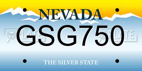 GSG750 Nevada License Plate