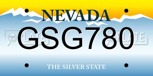 GSG780 Nevada License Plate