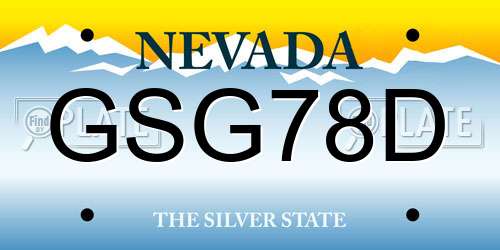 GSG78D Nevada License Plate