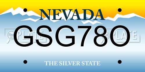 GSG78O Nevada License Plate