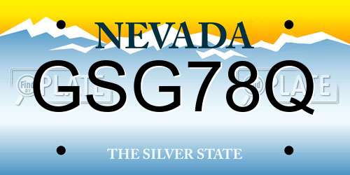GSG78Q Nevada License Plate