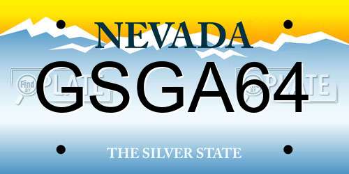GSGA64 Nevada License Plate