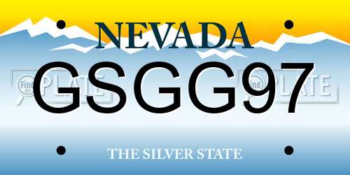 GSGG97 Nevada License Plate