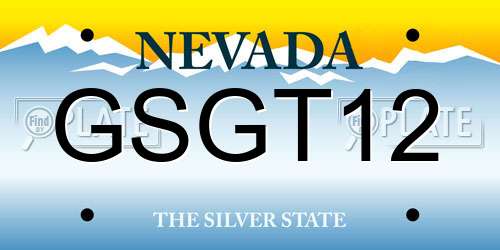 GSGT12 Nevada License Plate