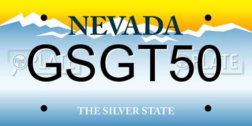 GSGT50 Nevada License Plate