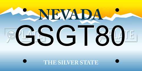GSGT80 Nevada License Plate
