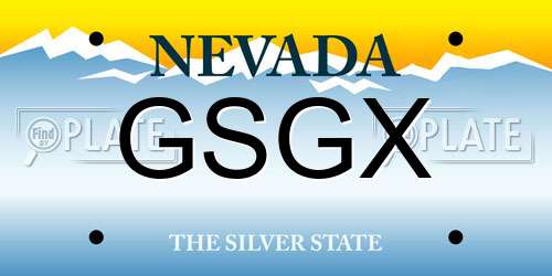 GSGX Nevada License Plate