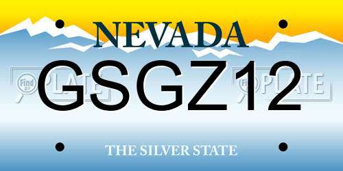 GSGZ12 Nevada License Plate