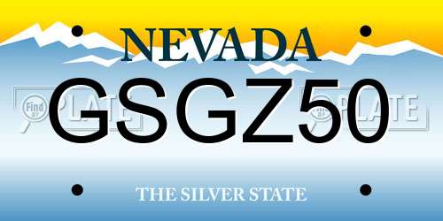 GSGZ50 Nevada License Plate
