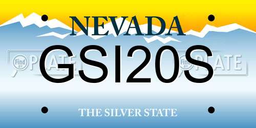 GSI20S Nevada License Plate