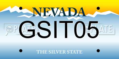 GSIT05 Nevada License Plate