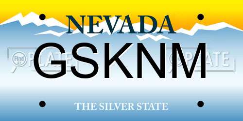 GSKNM Nevada License Plate