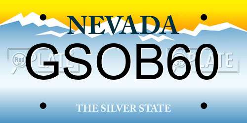 GSOB60 Nevada License Plate