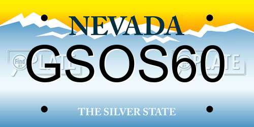 GSOS60 Nevada License Plate