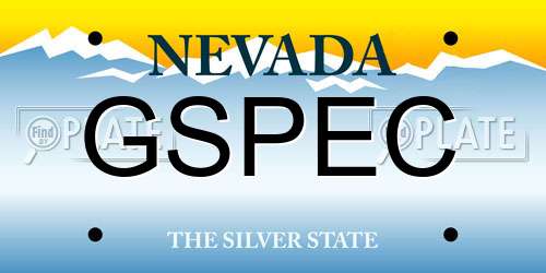 GSPEC Nevada License Plate