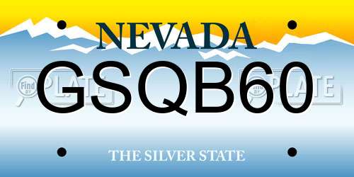 GSQB60 Nevada License Plate