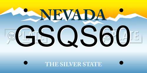 GSQS60 Nevada License Plate