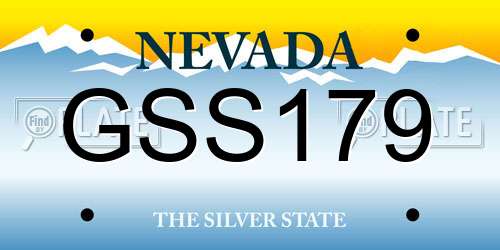 GSS179 Nevada License Plate
