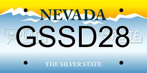 GSSD28 Nevada License Plate