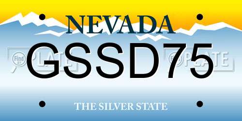 GSSD75 Nevada License Plate