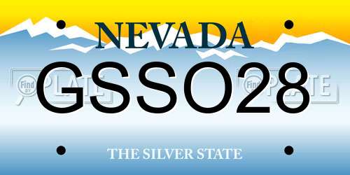 GSSO28 Nevada License Plate