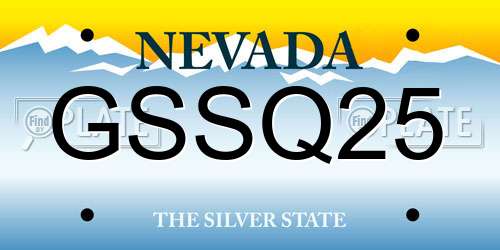 GSSQ25 Nevada License Plate