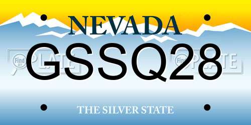 GSSQ28 Nevada License Plate