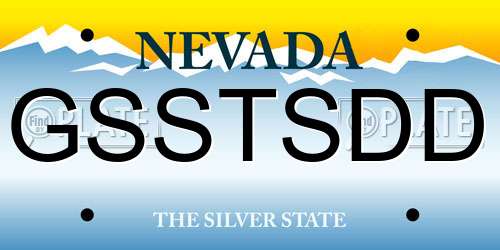 GSSTSDD Nevada License Plate