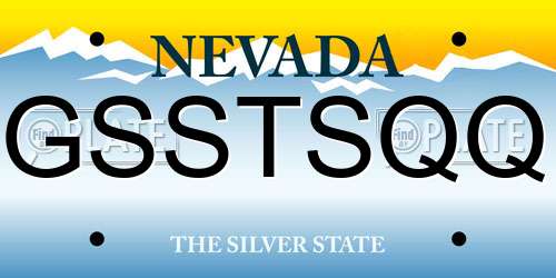GSSTSQQ Nevada License Plate