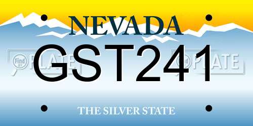 GST241 Nevada License Plate