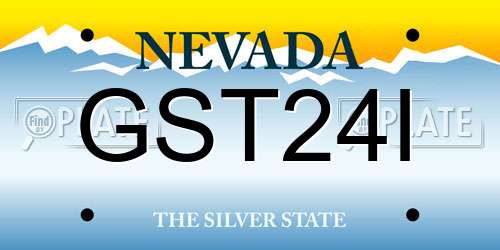 GST24I Nevada License Plate