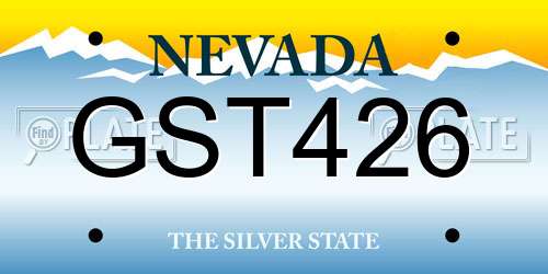 GST426 Nevada License Plate