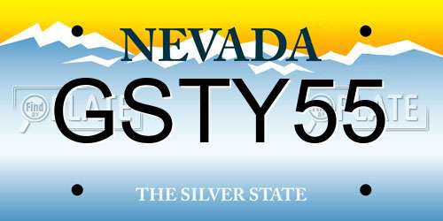 GSTY55 Nevada License Plate
