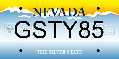 GSTY85 Nevada License Plate